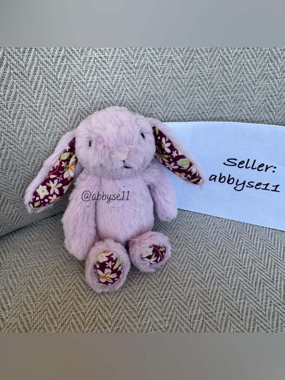 Jellycat Thistlepop Blossom Bunny Bag Charm - Authentic - BNWT - Fast Ship